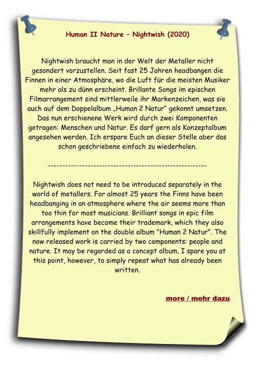 Nightwish - album des Jahres - album of the year - link zu gesamten ausführung