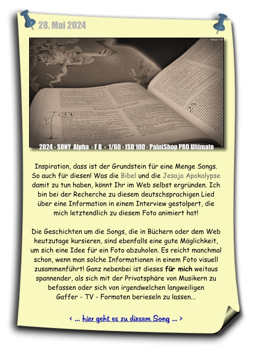 inspired by music - songs and photography - songs und musik - inspiriert durch musik - der blaue planet