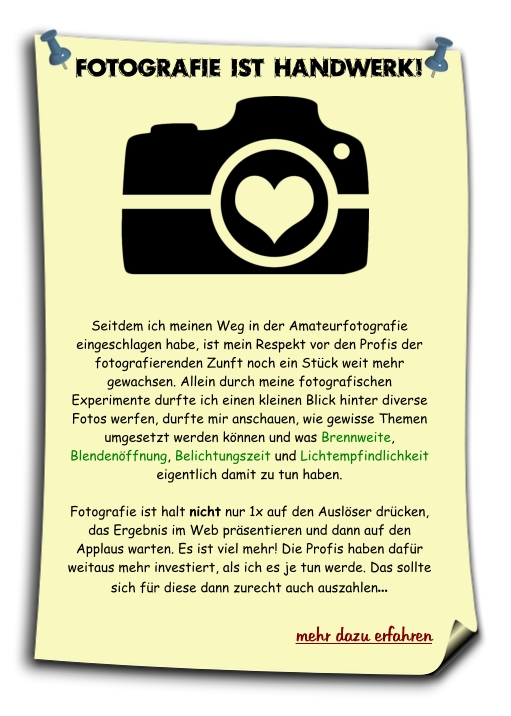 fotografie ist handwerk,